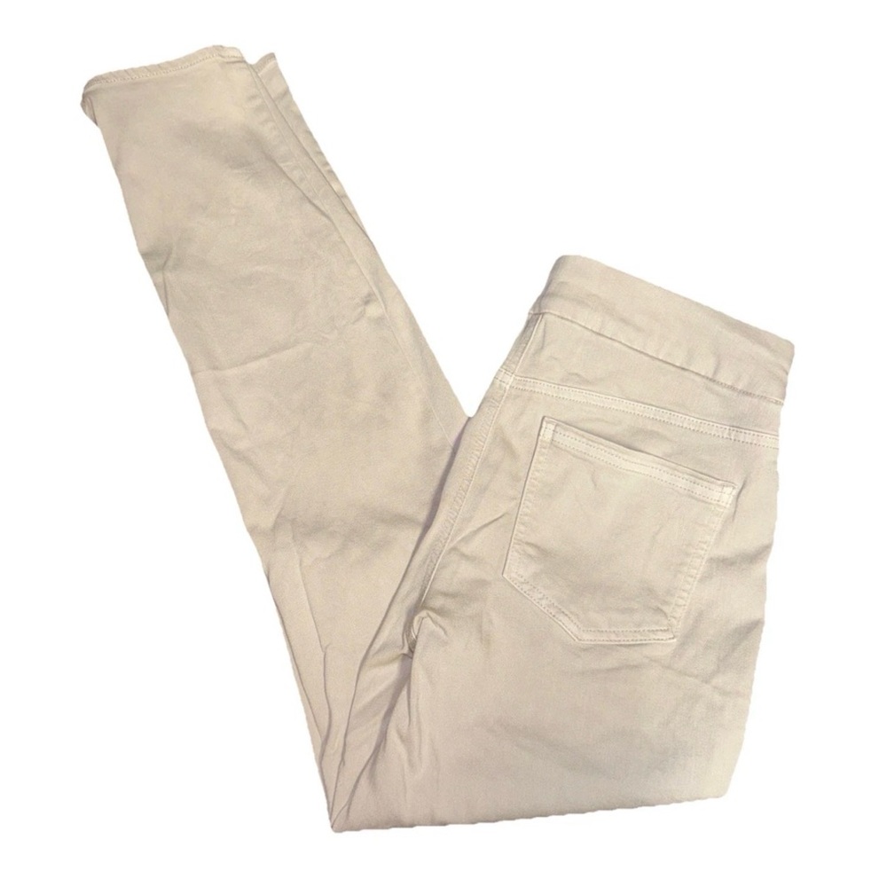 Chicos Pull On Jegging Ankle Tan Beige 4 Tall 4T Skinny Normcore Business Casual